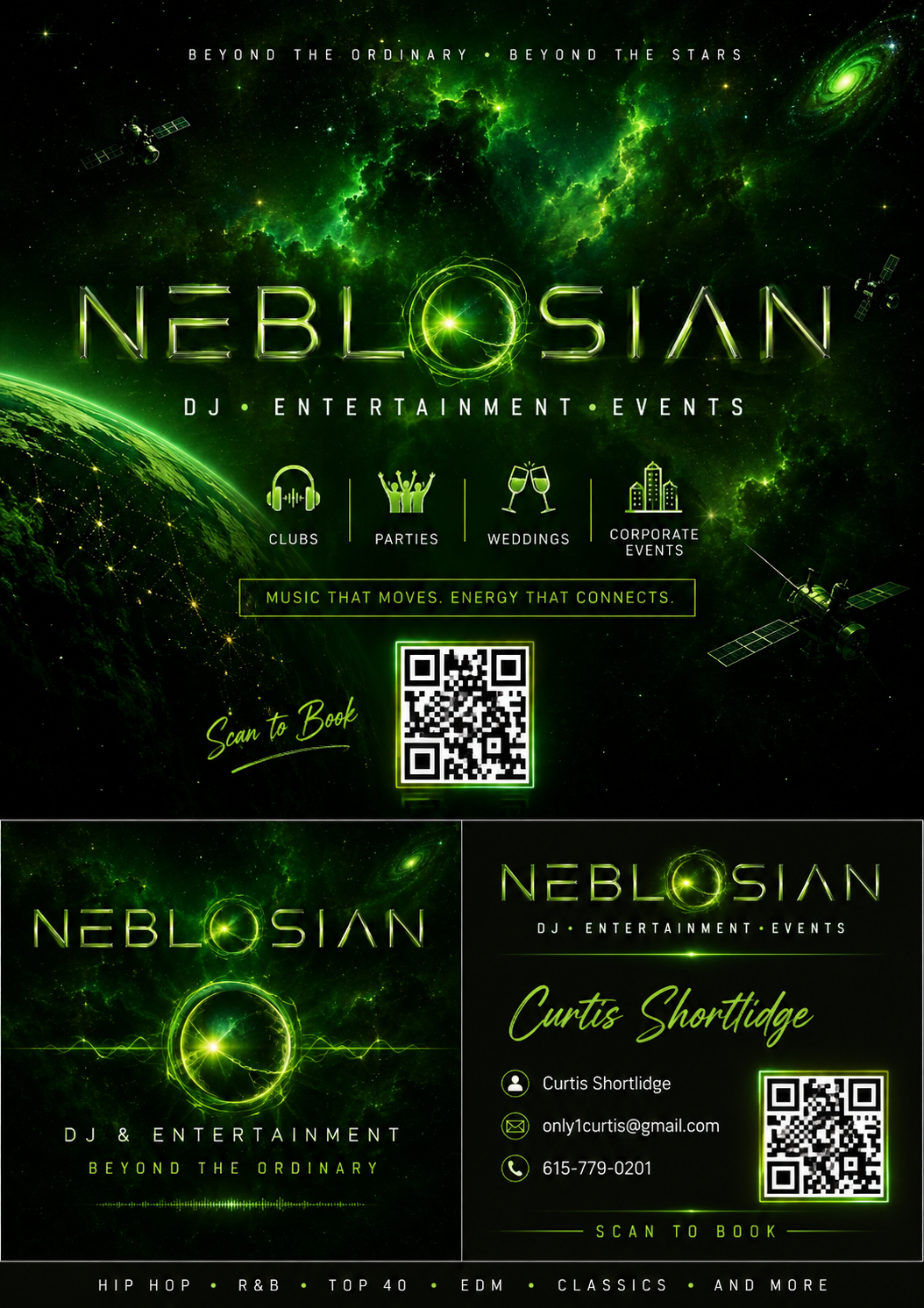 Neblosian DJ entertainment flyer